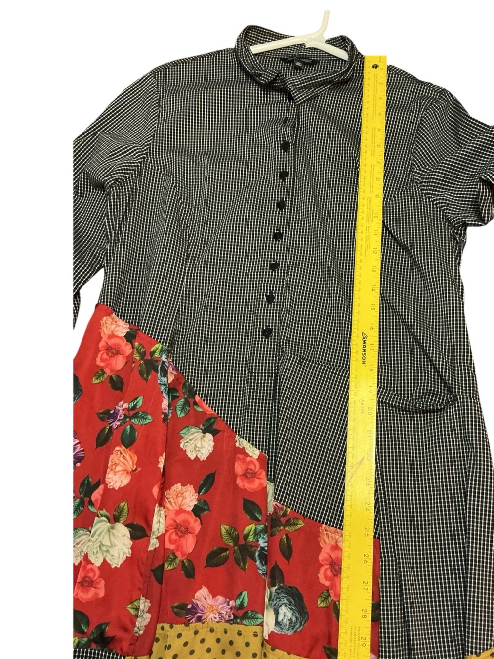 John Mark Bohemian Tie Sleeve Button Front Maxi Dress, Buttons Down 1/2 Way - Picture 10 of 13